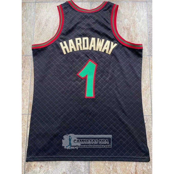 Camiseta Orlando Magic Penny Hardaway NO 1 Mitchell & Ness 1993-94 Negro